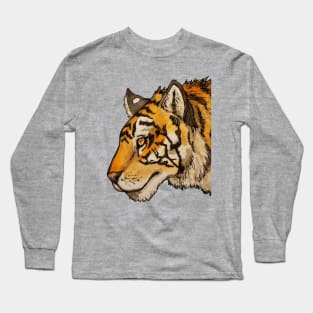 Pondering Tiger Long Sleeve T-Shirt